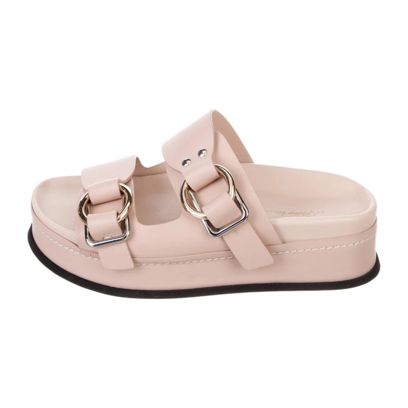 3.1 Phillip Lim Pink Freida Double Buckle Platform Sandals - Size 8 - Picture 4 of 11